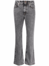 Brunello Cucinelli Mid-rise Flared Jeans In Grau