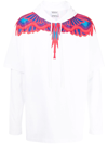 MARCELO BURLON COUNTY OF MILAN FEATHER-PRINT LAYERED HOODIE