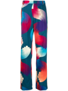 MARCELO BURLON COUNTY OF MILAN ABSTRACT-PRINT WOOL TROUSERS