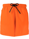 Marcelo Burlon County Of Milan Marcelo Burlon Colorful Cross Swim Shorts Man Swim Trunks Orange Size Xxl Polyamide In Orange