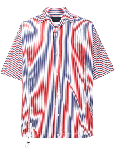 Juunj Red & Blue Cotton Short Sleeve Shirt In Weiss