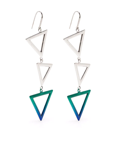 Isabel Marant Green Triangle Dangle Earrings
