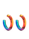 Isabel Marant Multicoloured Nhiote Small Hoop Earrings In Pink