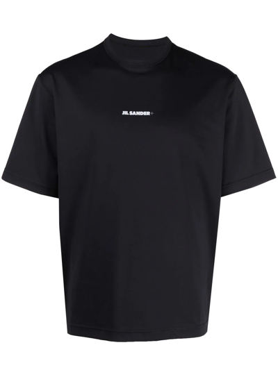 Jil Sander Black Logo-print Stretch-jersey T-shirt