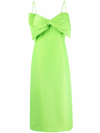 MSGM OVERSIZED-BOW FITTED MIDI DRESS