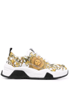 Versace Jeans Couture Baroque-logo Low-top Sneakers In White