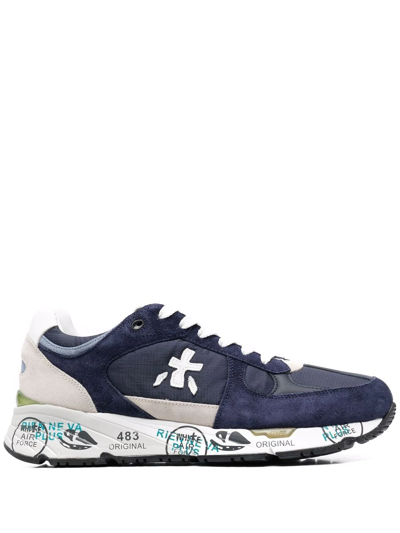 Premiata Mase Panelled Sneakers In Blu