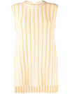 Jil Sander Rib-knit Sleeveless Top In Gelb