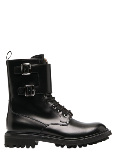 Church's Carly Double-buckle Combat Boots In Black