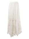 Nina Ricci Crease-layered High-waisted Skirt In White