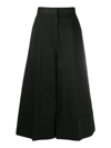 Loewe Viscose Crop Trousers In Black In Black