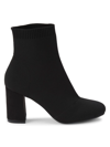 Mia Braxton Womens Knit Pull On Booties In Black