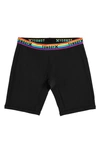 Tomboyx 9-inch Boxer Briefs In Black/rainbow
