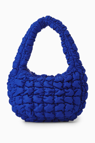 Cos Quilted Mini Bag In Blue