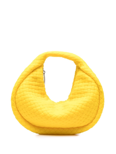 Bottega Veneta Jodie Intrecciato Rubber Tote Bag In Yellow
