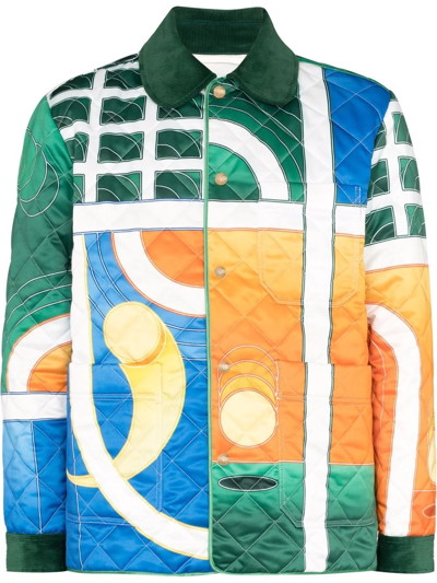 Casablanca Men's Reve De Tennis Quilted Hunting Jacket In Paysage