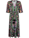 ETRO RIBBED FLORAL-KNIT DRESS