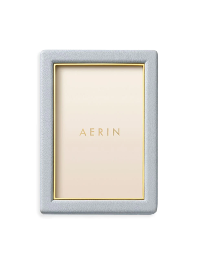 Aerin Piero Leather Frame In Blue Haze