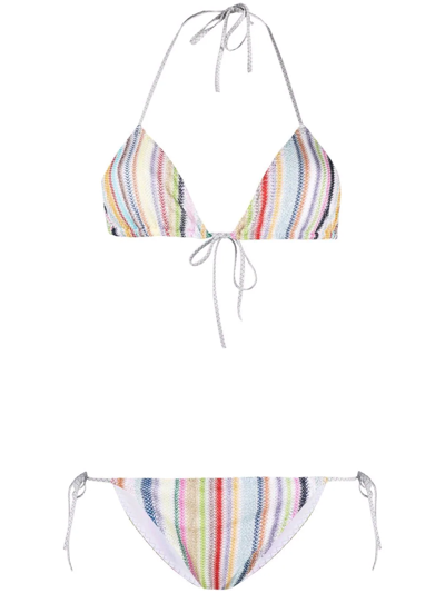 Missoni Signature- Stripe Bikini Set In Multicolor