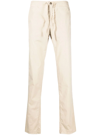 Incotex Drawstring Slim-fit Trousers In Nude