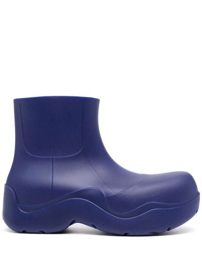 Bottega Veneta Purple Puddle Ankle Boots In Blue