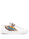 Vivienne Westwood Plimsole Low-top Canvas Sneakers In Weiss