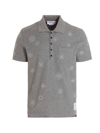 THOM BROWNE THOM BROWNE FLORAL EMBROIDERED POLO SHIRT