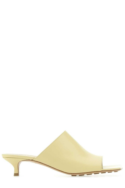 Bottega Veneta Stretch Napa Kitten-heel Mule Sandals In Yellow