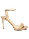 Christian Louboutin Loubi Queen 75 Leather Sandals In Beige