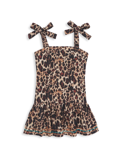 Agua Bendita Kids' Little Girl's & Girl's Kaio Dress In Leopard