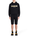 BALMAIN HOODED SWEATSHIRT AND LOGO