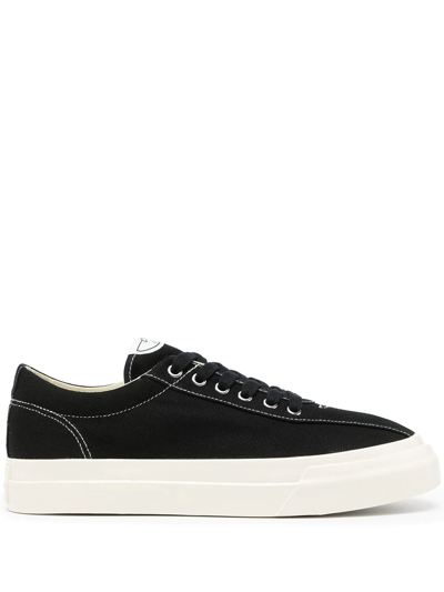 Stepney Workers Club Black Dellow Low Top Canvas Trainers