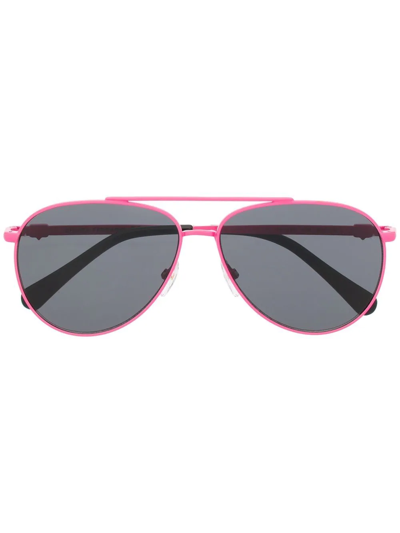 Chiara Ferragni Double-bridge Pilot-frame Sunglasses In Pink