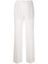 Shop Alberto Biani High-waist Wide-leg Trousers In Weiss