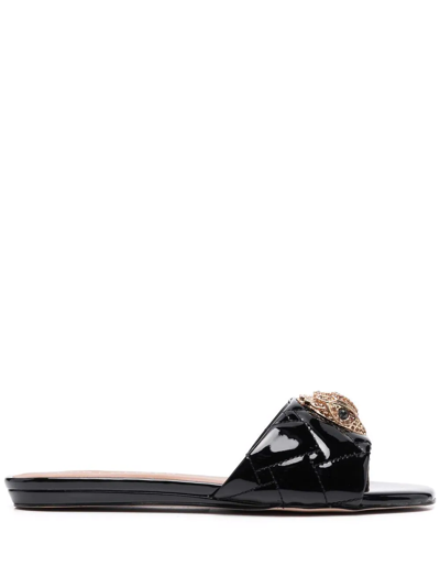 Kurt Geiger Crystal-embellished Sandals In Schwarz