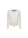 Moncler Padded Fleece Cardigan In White