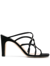 SERGIO ROSSI CROSSOVER STRAP SANDALS