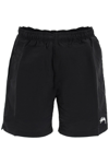 Stussy Stock Water Short Black Nylon Short With Logo Embroidery - Stock Water Short In Black