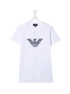 Emporio Armani Logo S/s T-shirt In Optical White Eagle