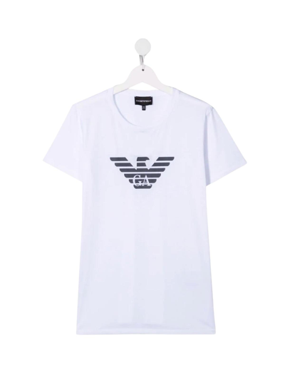 Aviu Logo S/s T-shirt In Optical White Eagle