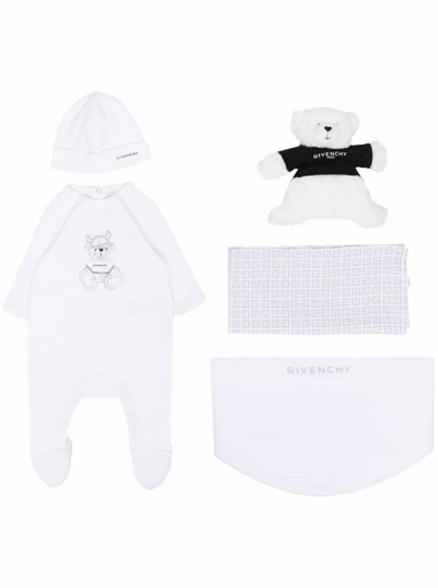 Givenchy Five-piece Baby Pyjamas Birth Set In White