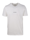 C.p. Company Logo T-shirt Short Sleeves In Gauze White