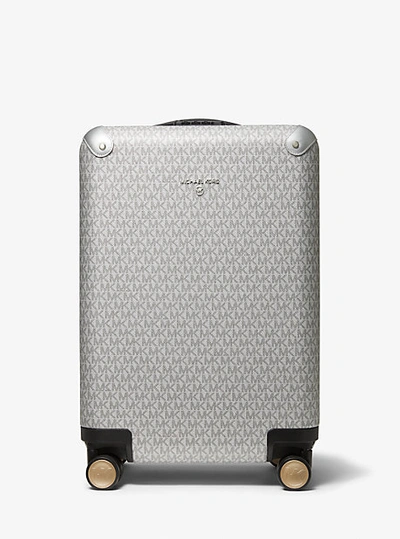 Michael Kors Logo Suitcase In Silver