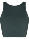 Girlfriend Collective Dylan Longline Racerback Sports Bra In Grün