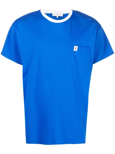 Mackintosh Logo-patch T-shirt In Blue