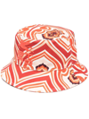 Etro Abstract-print Bucket Hat In Orange