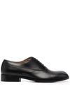 Maison Margiela Black Waxed Leather Oxfords In Schwarz