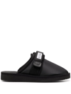 Suicoke Zavo Cab Puffy Nylon Mules In Schwarz