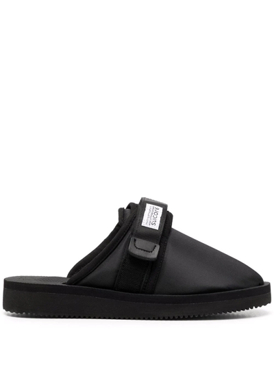 Suicoke Zavo Cab Puffy Nylon Mules In Black