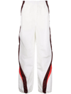 Marine Serre Unisex Paneled Moiré Track Pants In Weiss